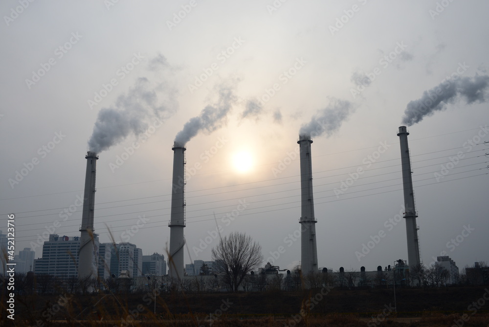 smoke from a chimney