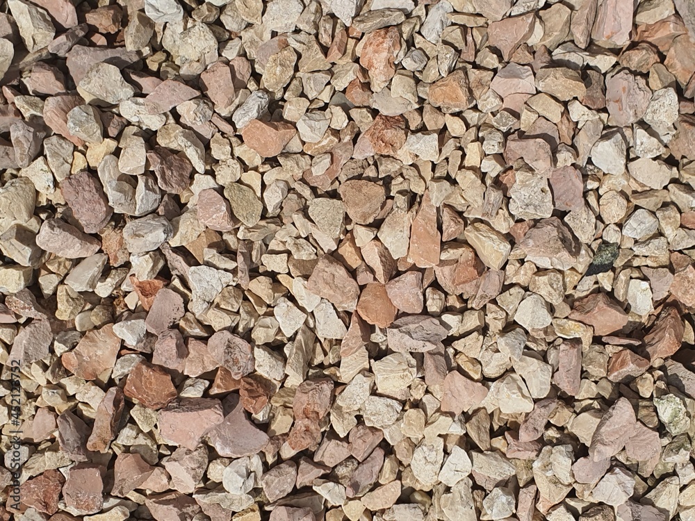 Crushed stone gravel texture and background Crushed stone gravel texture and background