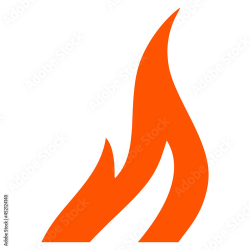 Fire icon with flat style. Isolated vector fire icon image on a white background.