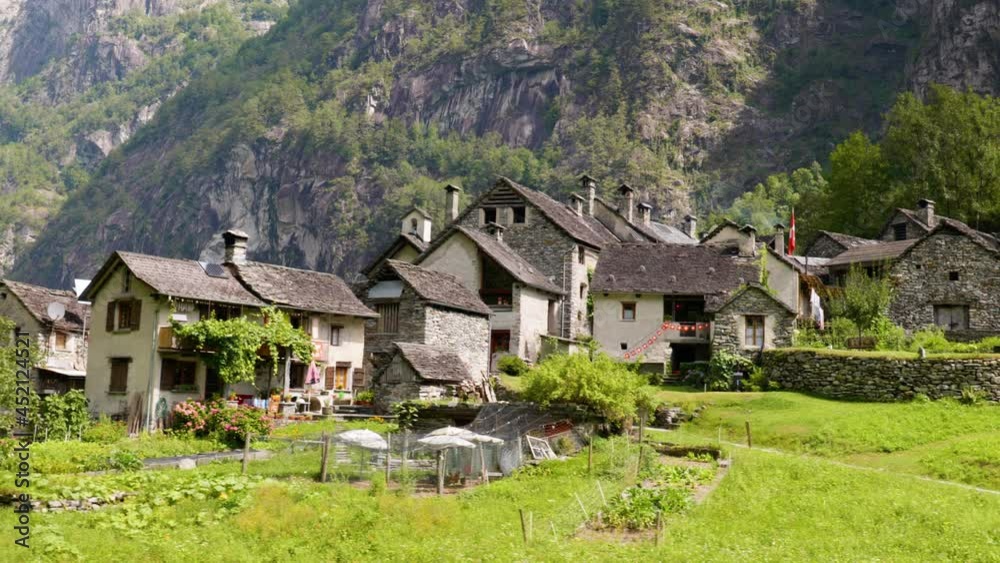 Small traditional villages in beautiful nature in the Bavona valley in Switzerland. Small traditional villages in beautiful nature in the Bavona valley in Switzerland.