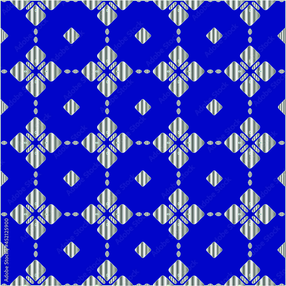 Fototapeta premium metal pattern on a blue background. 