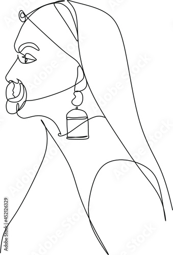 Women of India line art