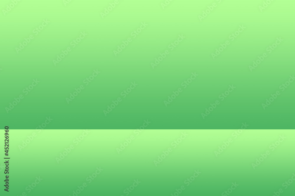 Blank green display on background with minimal style. Blank stand for showing product. 3D rendering.