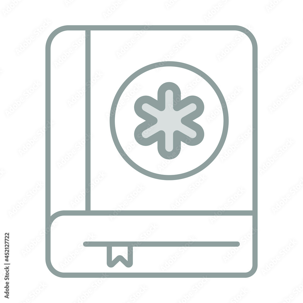 Medical Book Healthcare Medical, vector graphic Illustration Icon.
