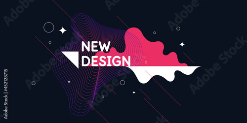 Trendy abstract background. Composition forms. Modern vector illustration