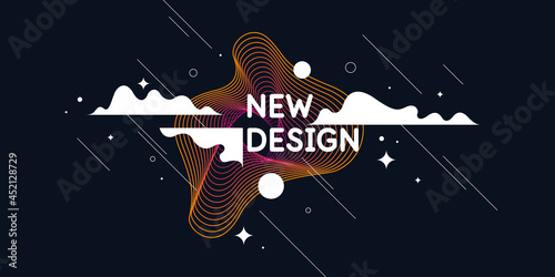 Trendy abstract background. Composition forms. Modern vector illustration