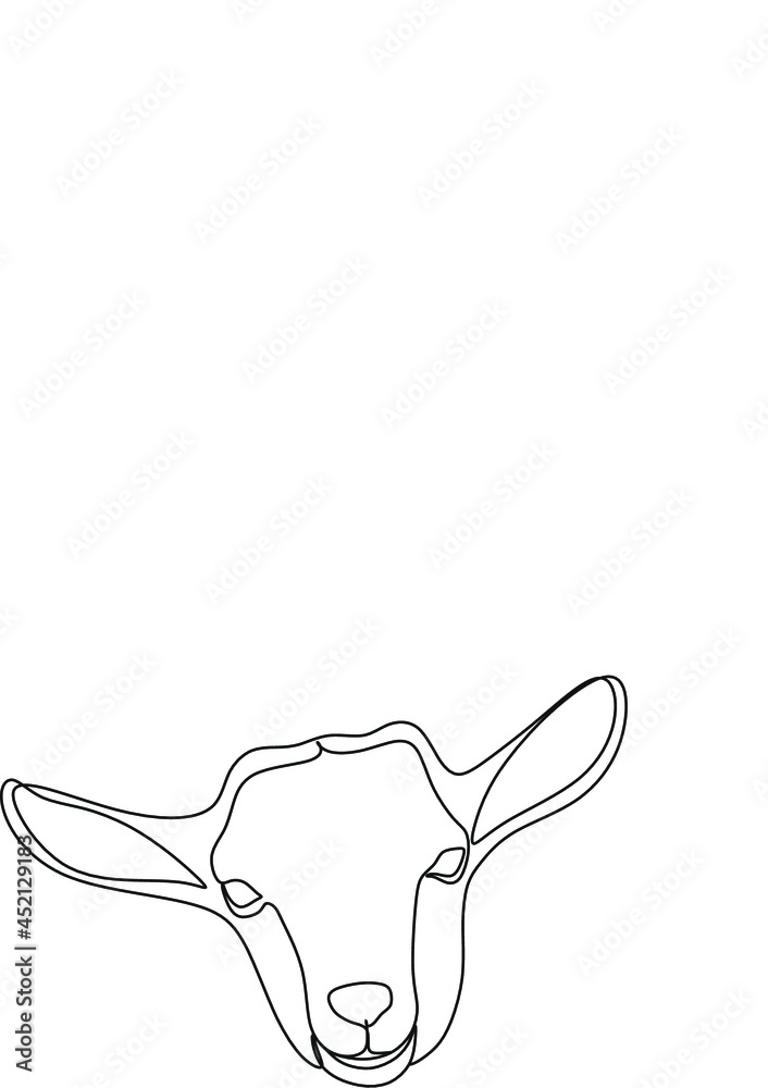 Goat line art Goat line art