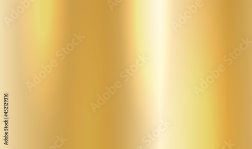 Gold gradient. Golden metal realistic plate. Luxury shine backdrop template. Elegant fashion vector background