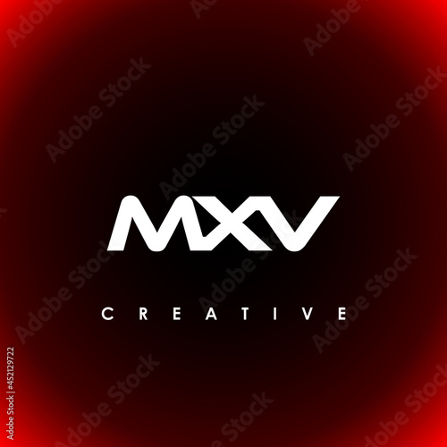 MXV Letter Initial Logo Design Template Vector Illustration photo