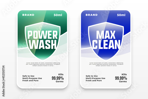 power detergent max clean label design