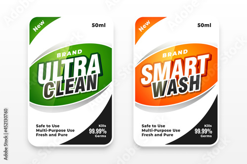 stylish detergent label design for your business