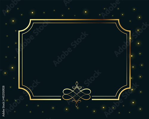 royal golden frame luxury background with text space