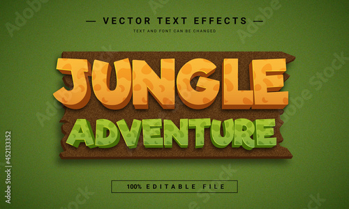 jungle adventure text effect - 100% editable eps file