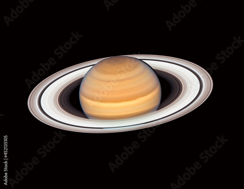 Saturn Portrait on the black