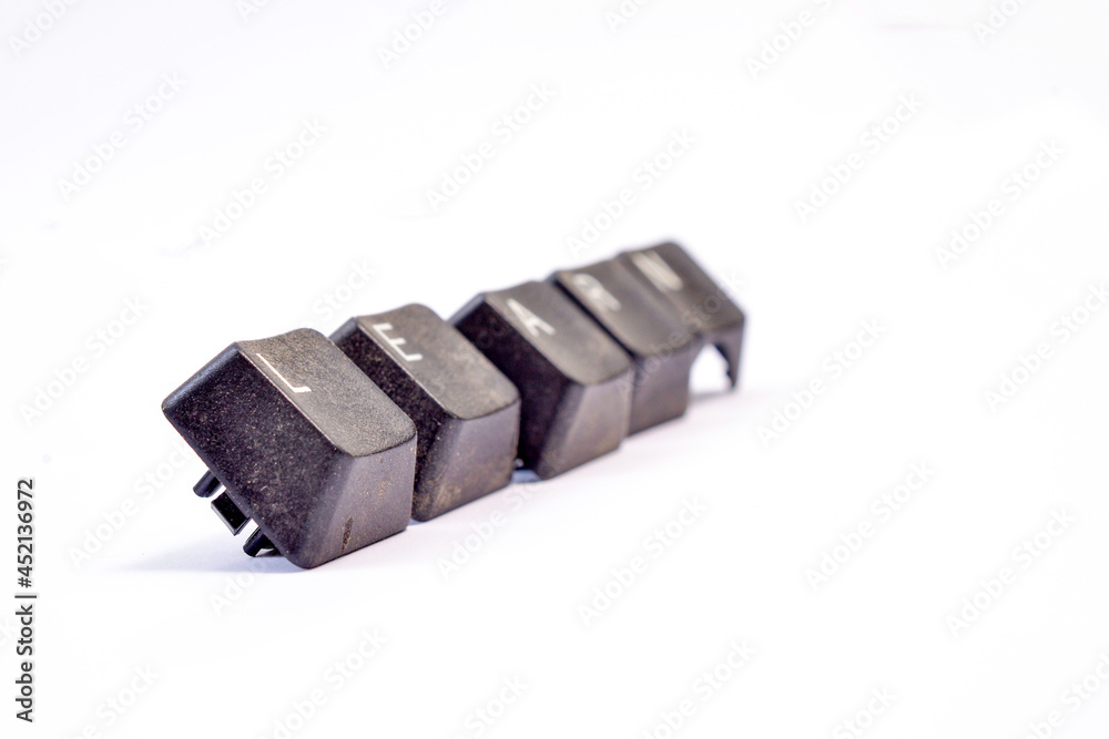 Word writing text Learn. Business concept. Dirty used black keyboard buttons on white background Word writing text Learn. Business concept. Dirty used black keyboard buttons on white background