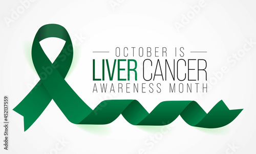 Liver Cancer awareness month is observed every year in October, cancer can sometimes start in liver or spread from another organ. Vector illustration