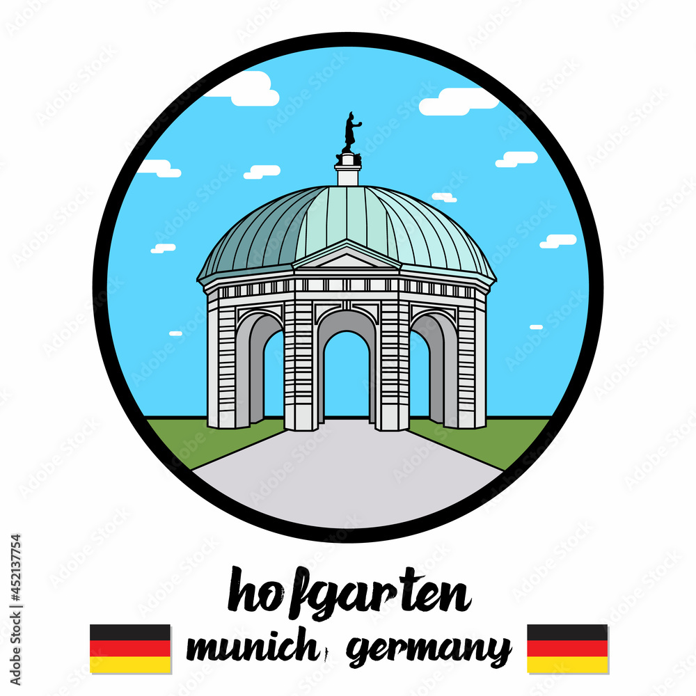 Circle icon Hofgarten. vector illustration