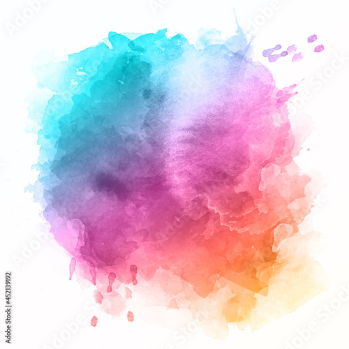 Colourful watercolour splatter design