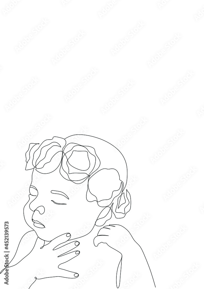 Baby embryo line art line art