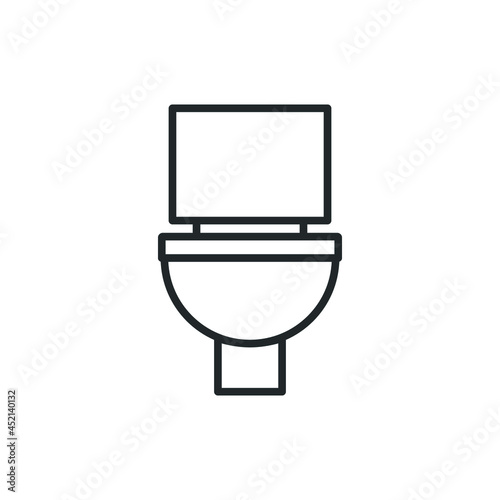 toilet bowl isolated vector icon