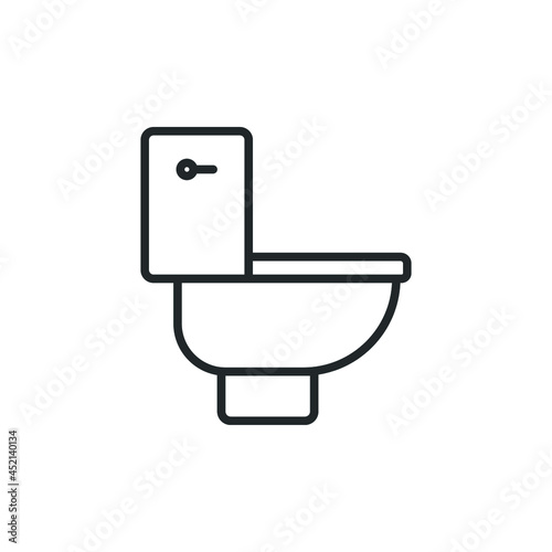 toilet bowl isolated vector icon