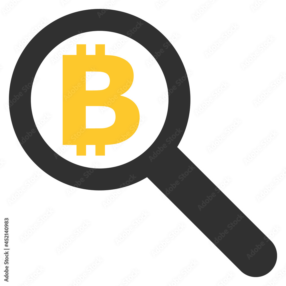 Bitcoin audit icon with flat style. Isolated vector bitcoin audit icon image on a white background. Bitcoin audit icon with flat style. Isolated vector bitcoin audit icon image on a white background.