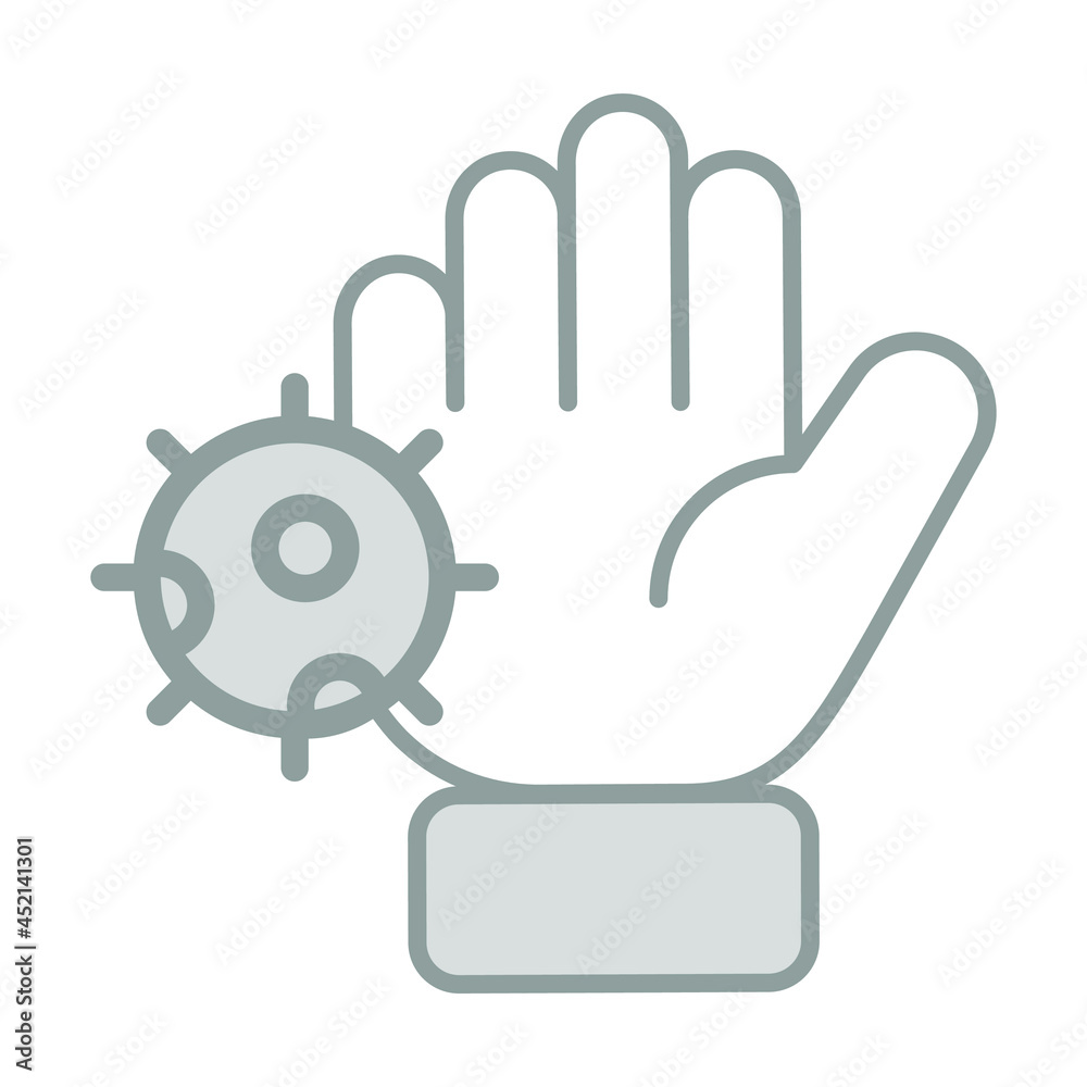 Dirty Hands Healthcare Medical, vector graphic Illustration Icon. Dirty Hands Healthcare Medical, vector graphic Illustration Icon.