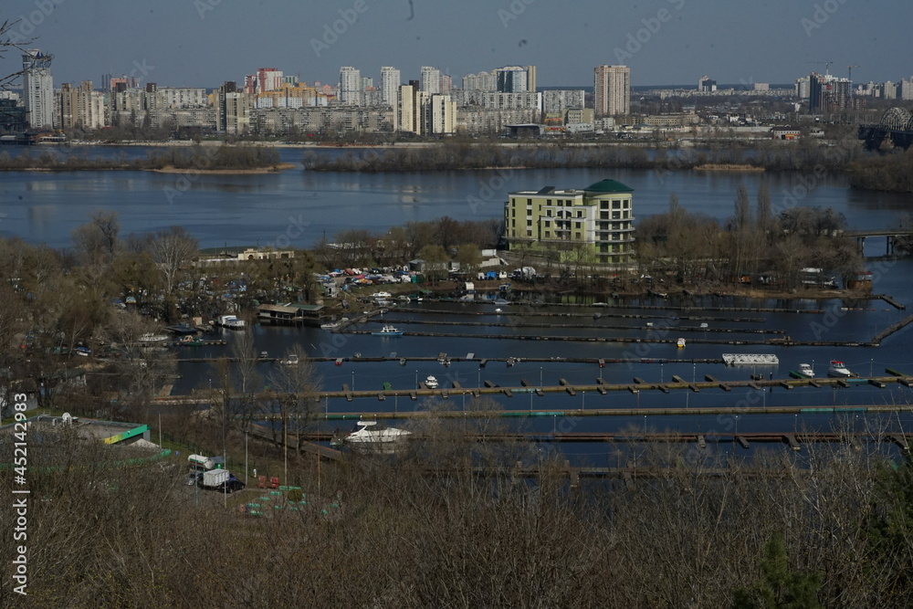 Vydubitskoe lake on the Dnieper, Kiev