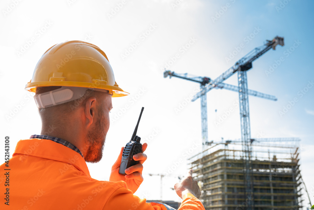 OSHA Inspection Worker At Construction Site OSHA Inspection Worker At Construction Site