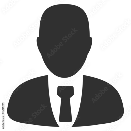 Manager icon with flat style. Isolated vector manager icon image on a white background.
