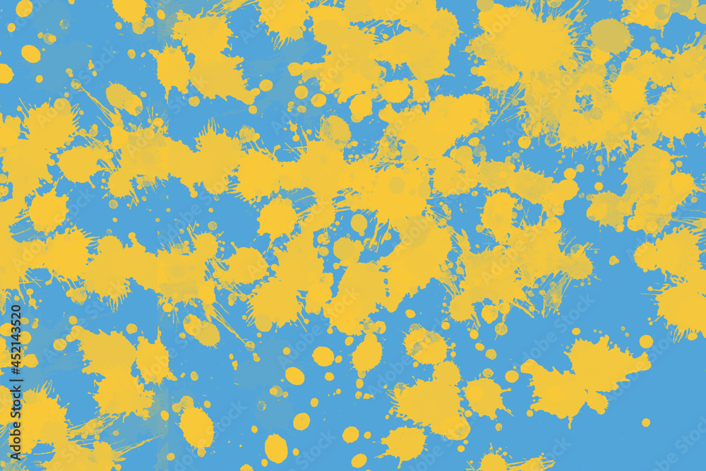 yellow and blue paint