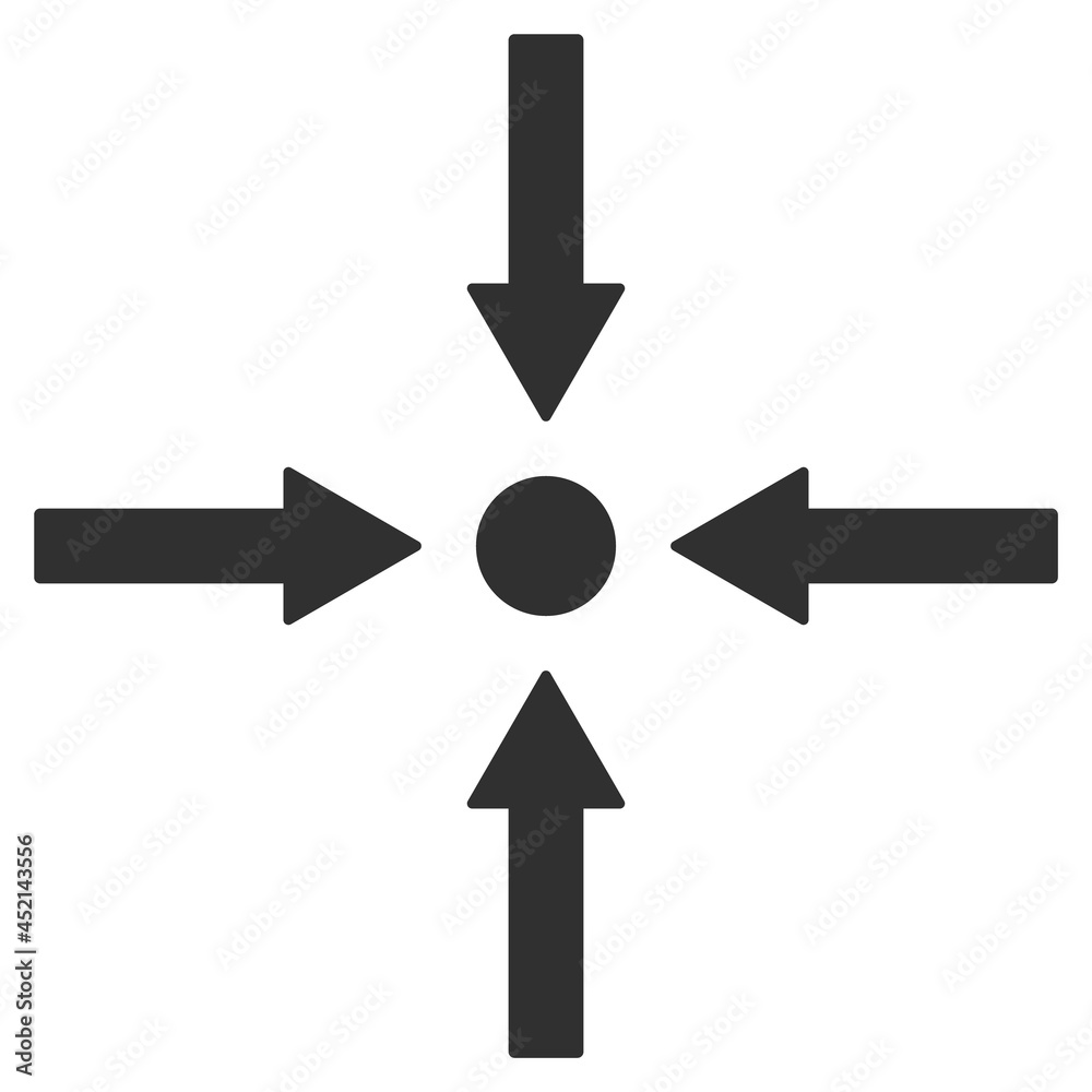 Meeting point arrows icon with flat style. Isolated vector meeting point arrows icon image on a white background. Meeting point arrows icon with flat style. Isolated vector meeting point arrows icon image on a white background.
