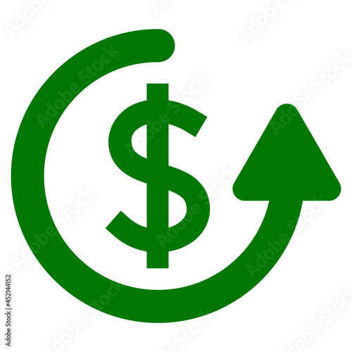 Repeat payment icon with flat style. Isolated vector repeat payment icon image on a white background.