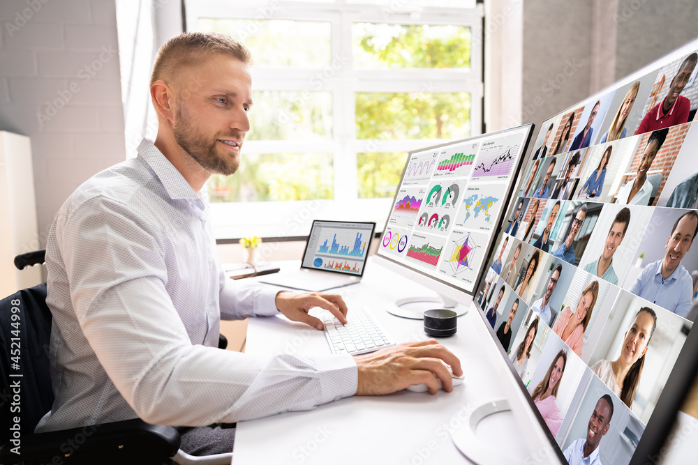 Online Virtual Videoconference Call Meeting