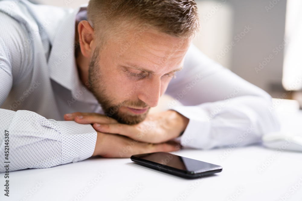 Fototapeta premium Man Waiting Phone Call