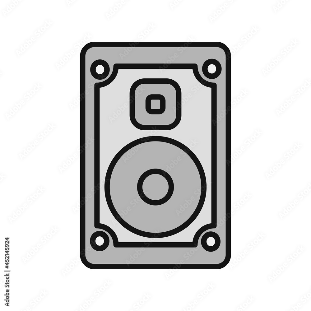 Speaker Linear Line Filled Vector Icon Design Speaker Linear Line Filled Vector Icon Design