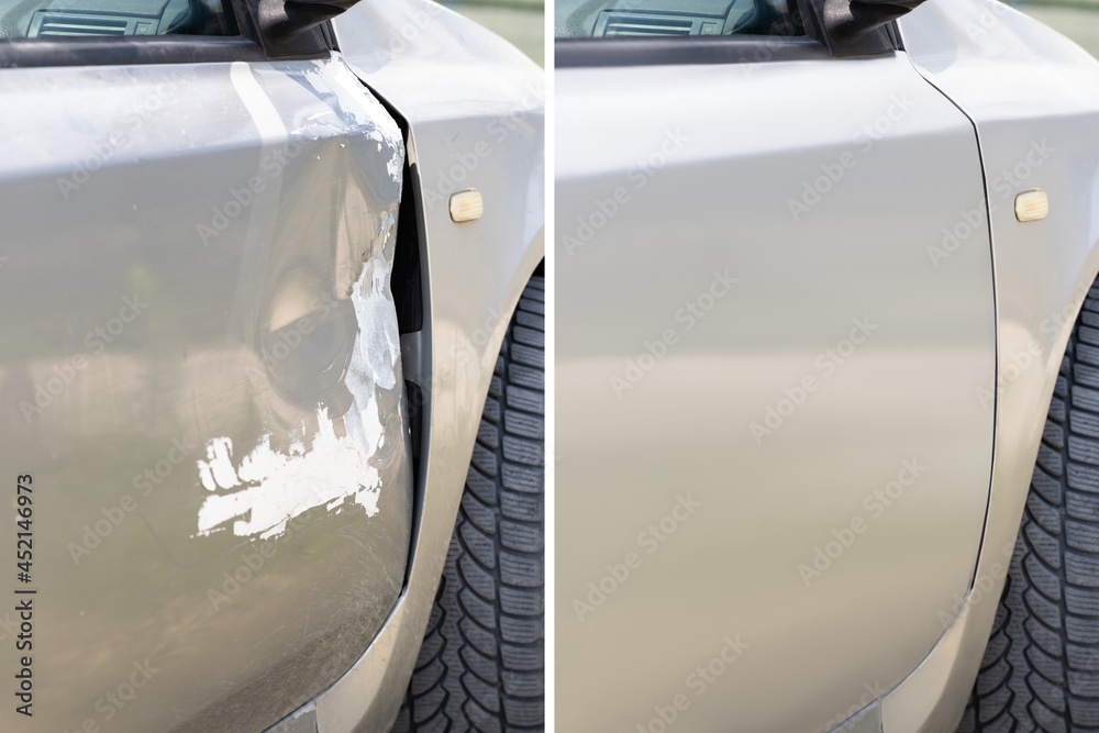 Obraz premium Car Dent Repair Before