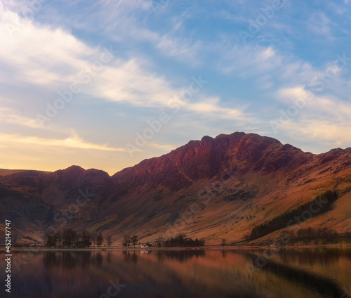 sunset over the mountains