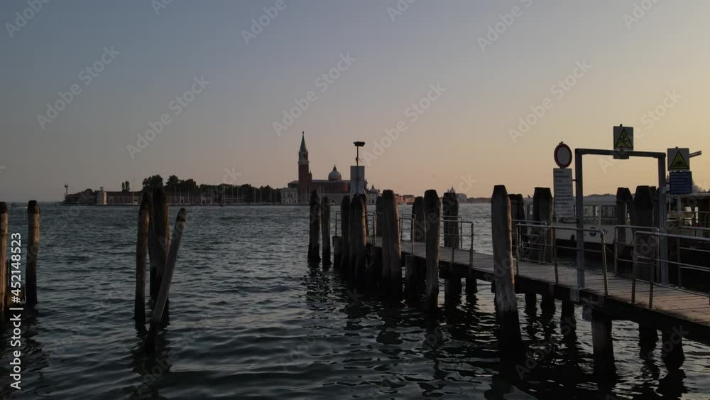 Aerial view over Venice City at sunset, Italy Drone view from Italy, 2021 Aerial view over Venice City at sunset, Italy Drone view from Italy, 2021