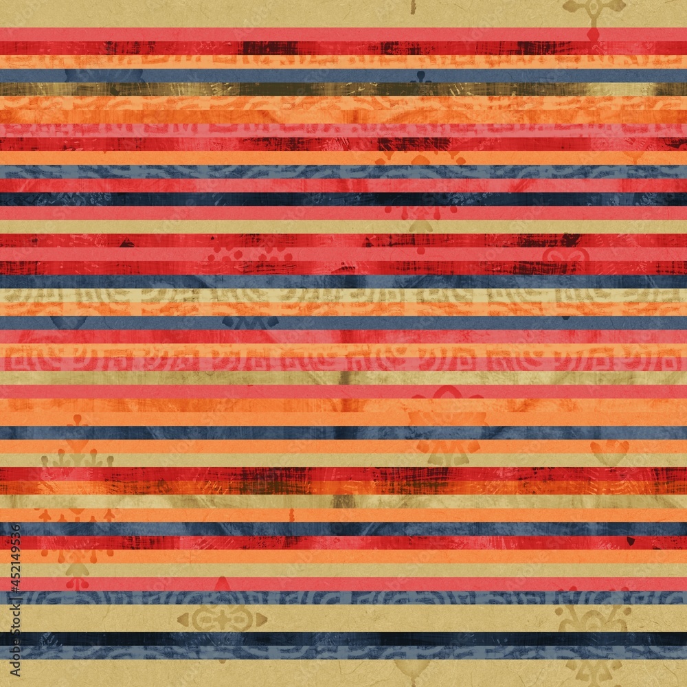 Seamless hip vogue random trendy stripe pattern print. High quality illustration. Detailed patterned strips of color. Luxury fashion or interior design print for surface design. Intricate posh style.