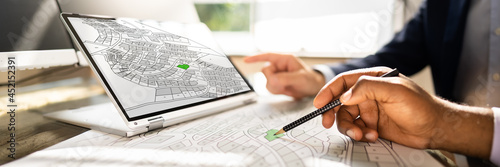 Foto Cadastre Map And City Building Survey