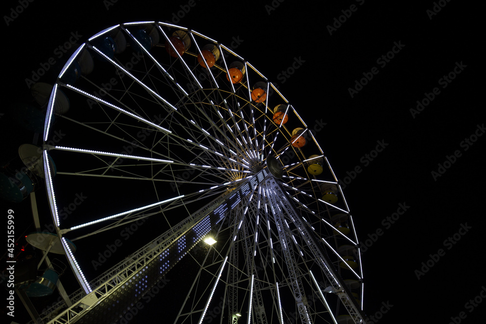 Ferris Wheel at a theme park in La Rochelle, France. Europe Ferris Wheel at a theme park in La Rochelle, France. Europe