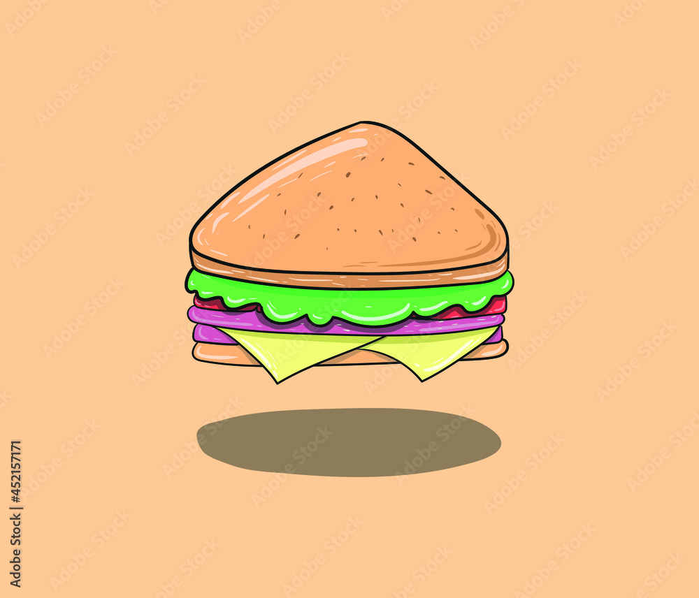 sandwich vector design with background