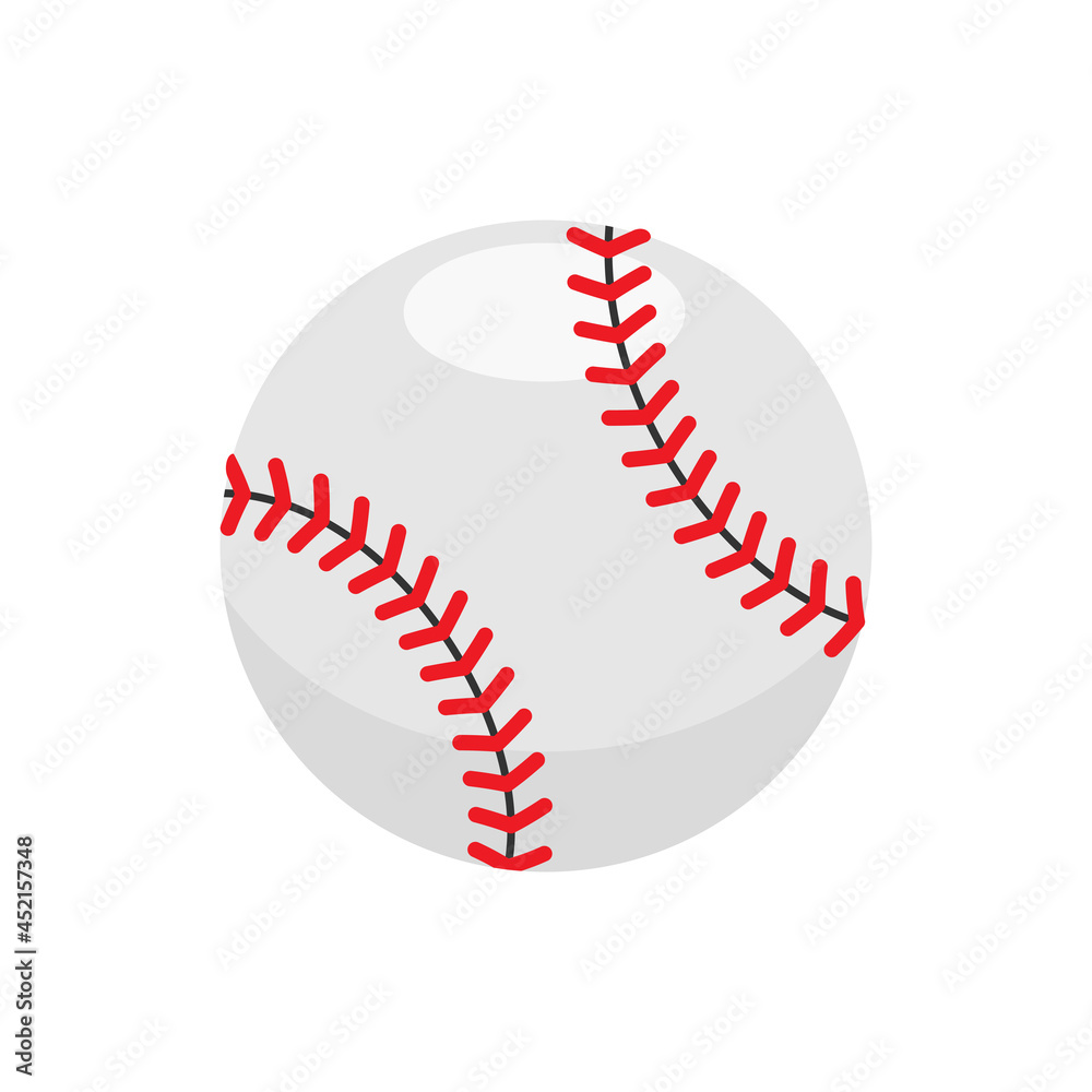 Baseball Isometric Ball Composition Baseball Isometric Ball Composition