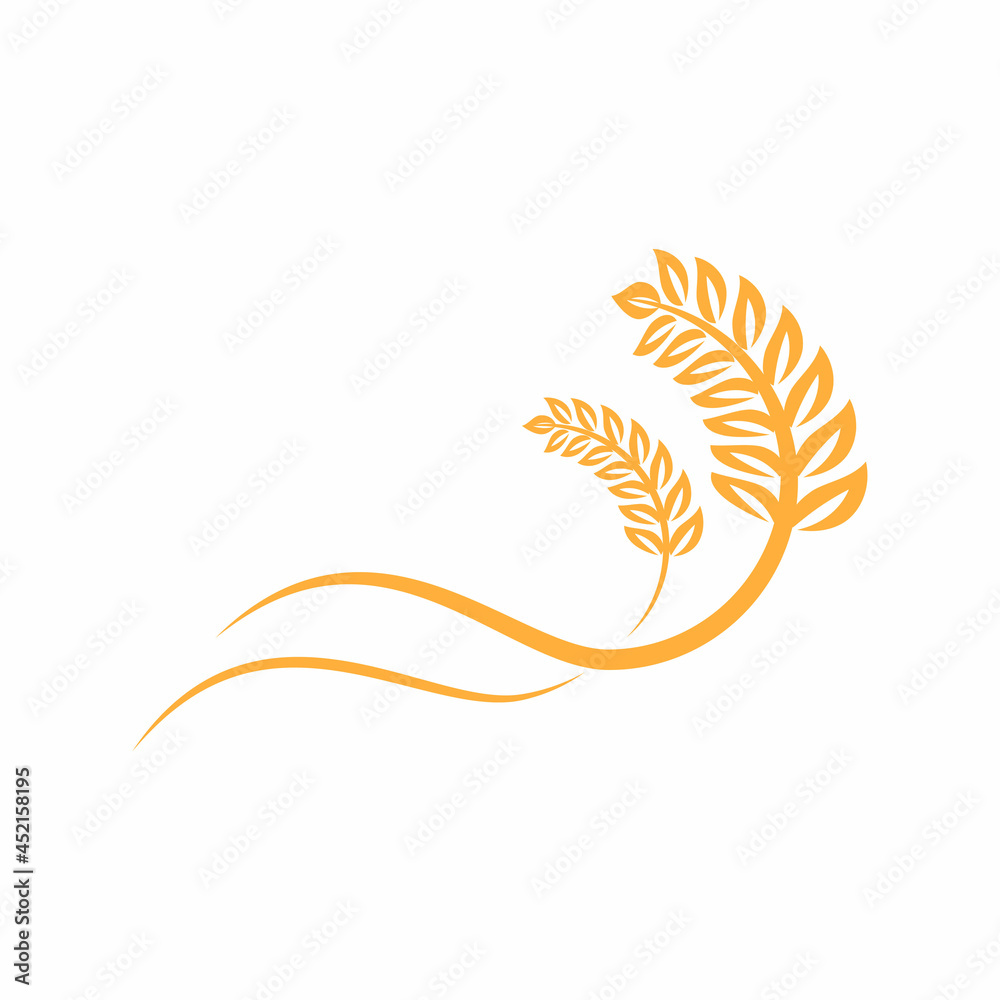 Fototapeta premium Agriculture wheat vector icon design