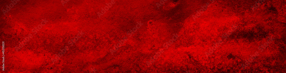 Black red abstract background. Grunge background with copy space for design. Wide banner. Website header.
