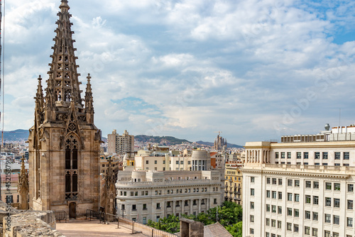 Photography ciudad antigua y monumental de Barcelona en España