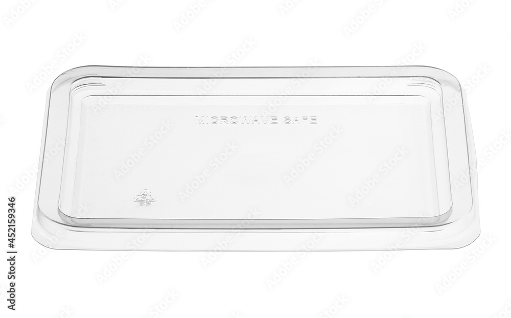 Plastic box cover lid disposable (with clipping path) isolated on white background Plastic box cover lid disposable (with clipping path) isolated on white background
