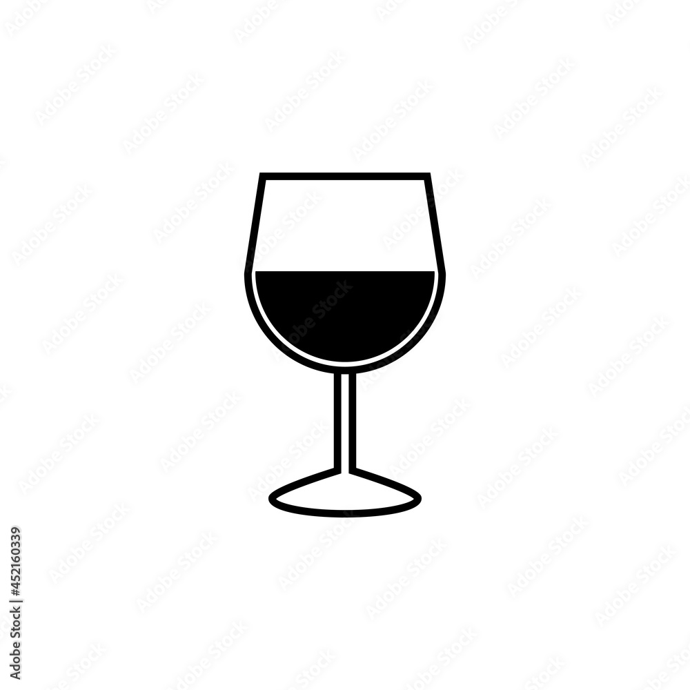 wine glass icon, wine vector, glass illustration wine glass icon, wine vector, glass illustration