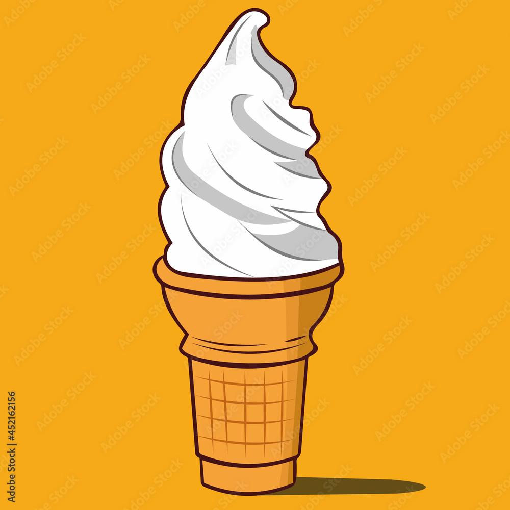 A cup of unusual delicious creamy ice cream A cup of unusual delicious creamy ice cream